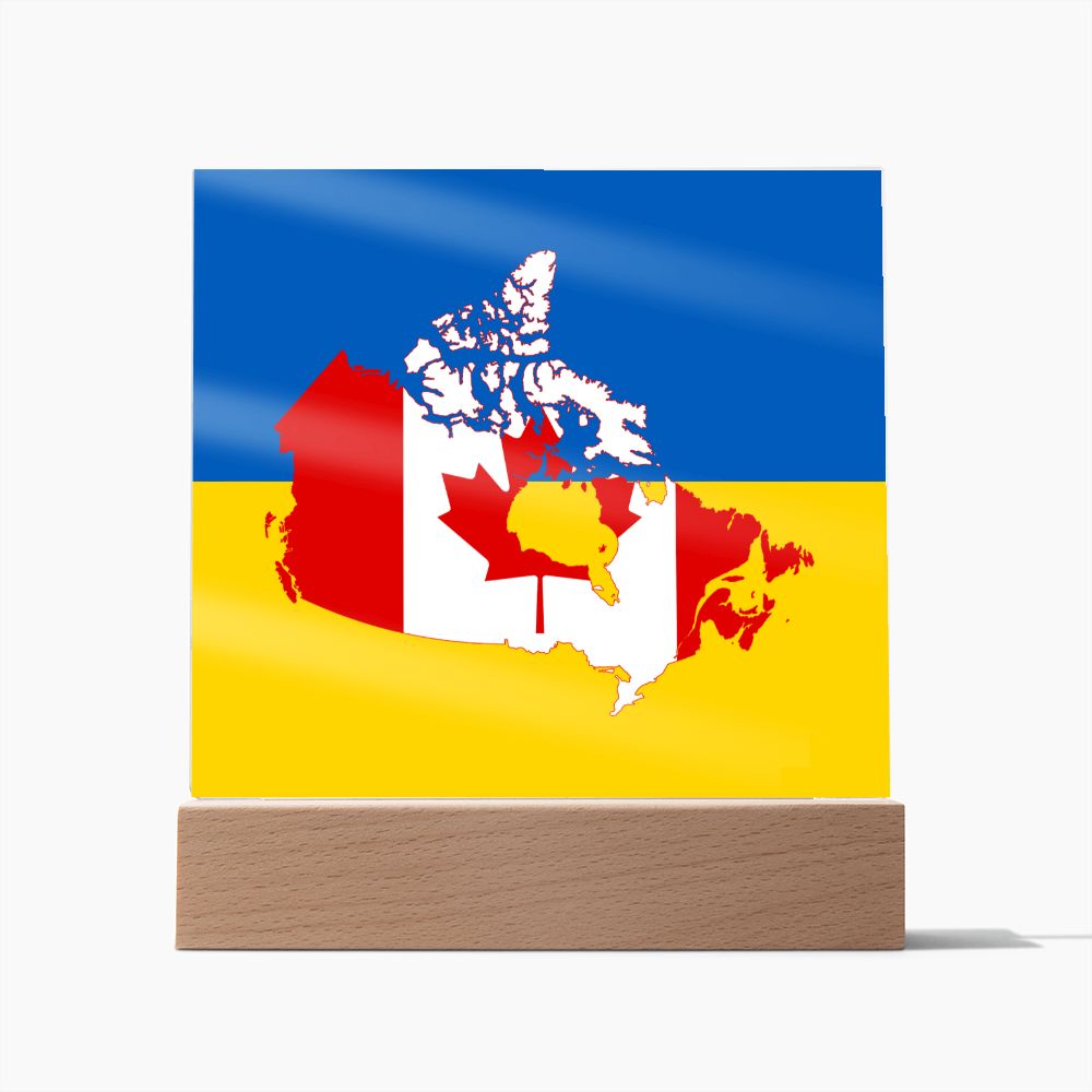 Ukrainian-Canadian - Square Acrylic Plaque