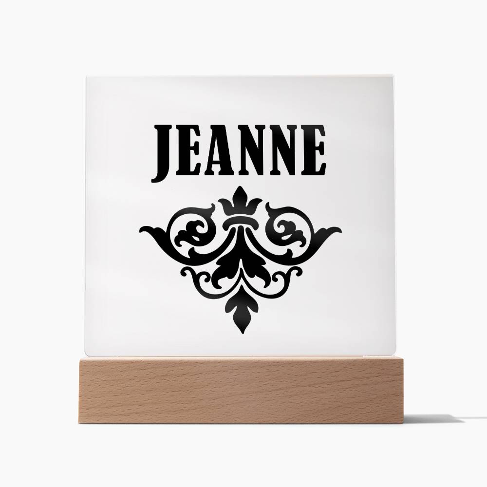 Jeanne v01 - Square Acrylic Plaque