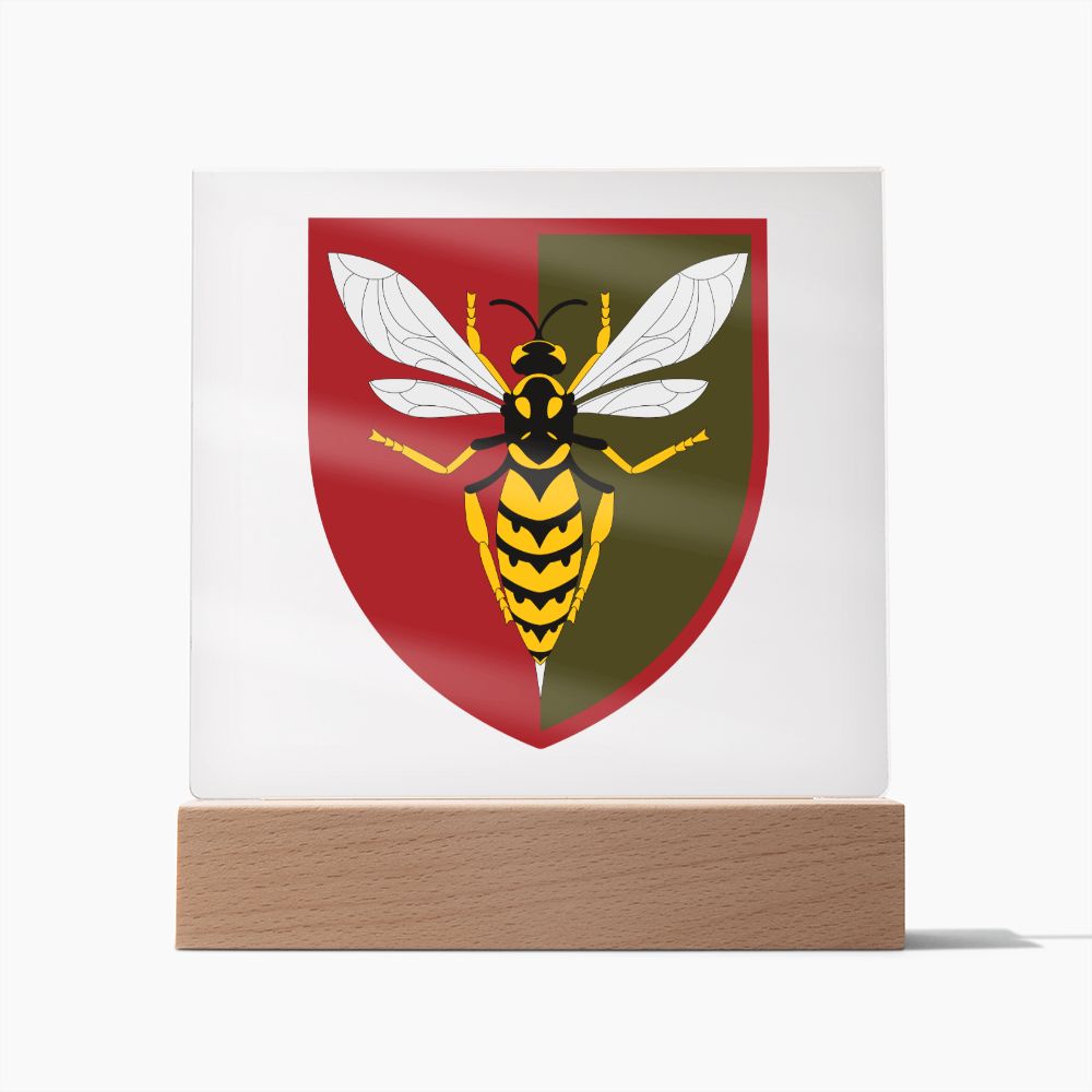 38th Air Defence Missile Regiment (Ukraine) - Square Acrylic Plaque