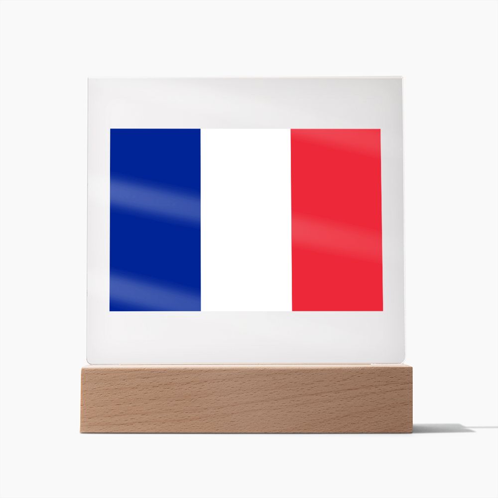 French Flag - Square Acrylic Plaque