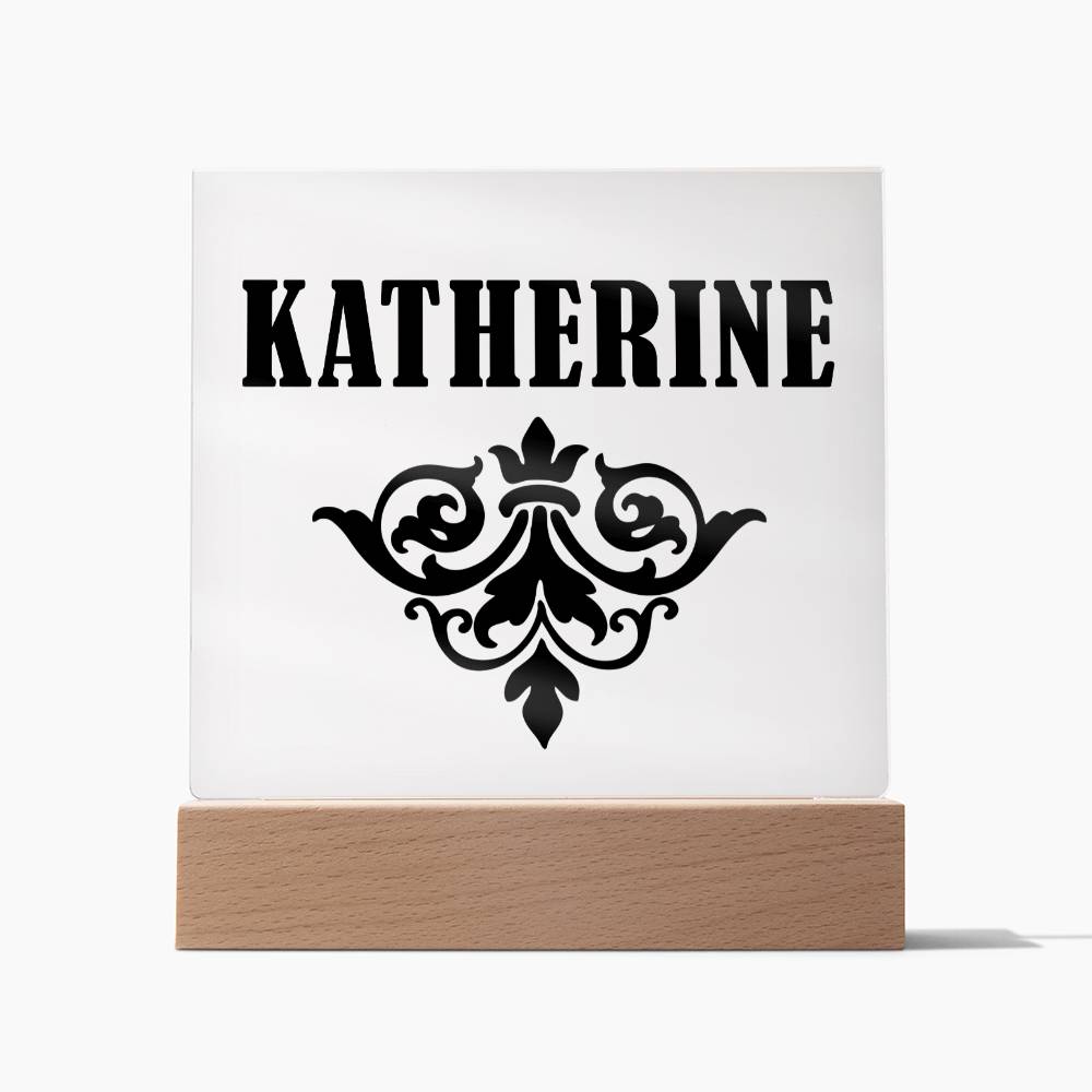 Katherine v01 - Square Acrylic Plaque