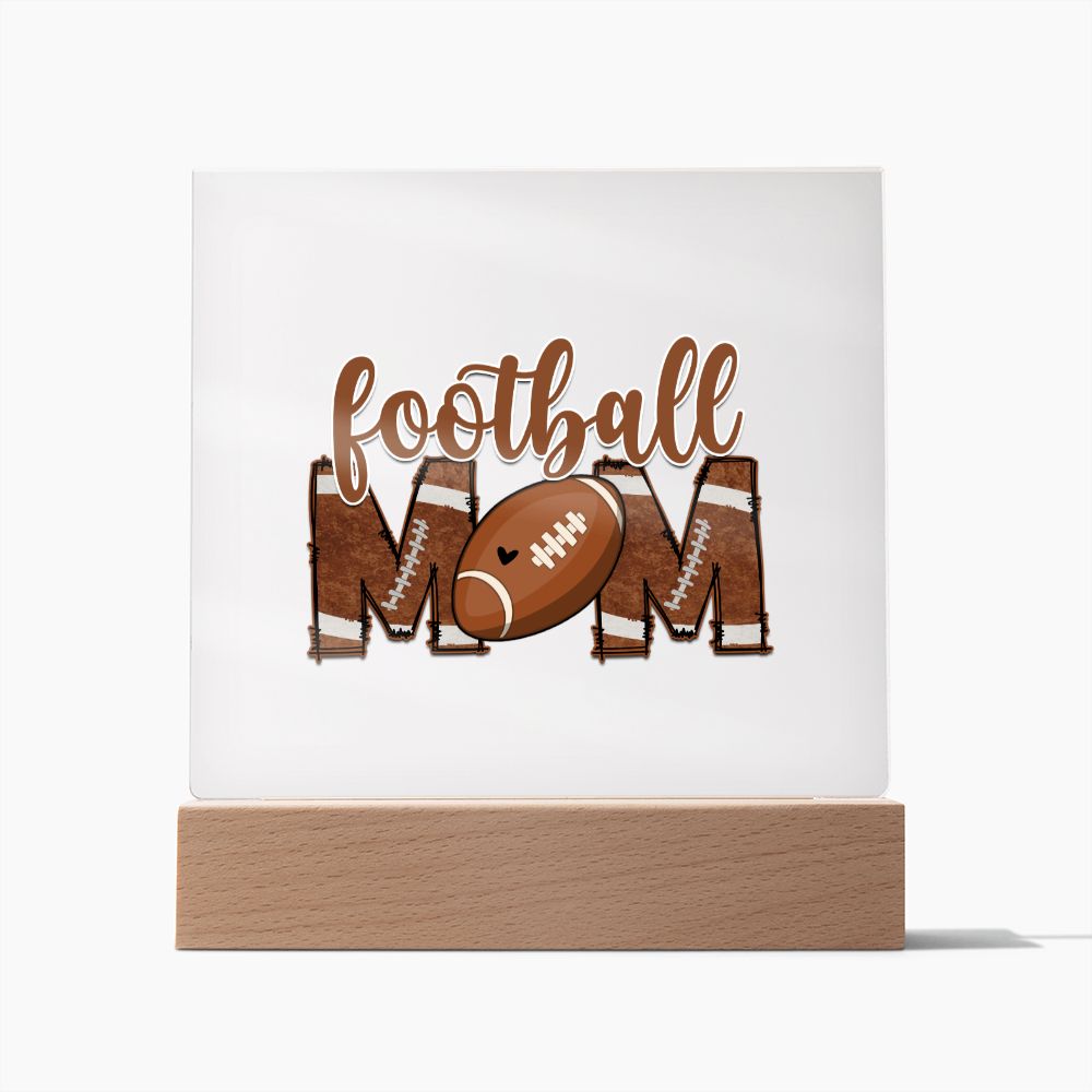 Football Mom - Square Acrylic Plaque