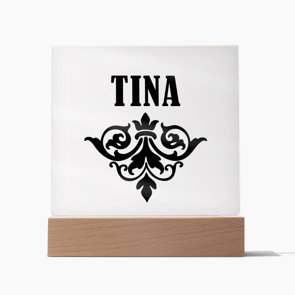 Tina v01 - Square Acrylic Plaque
