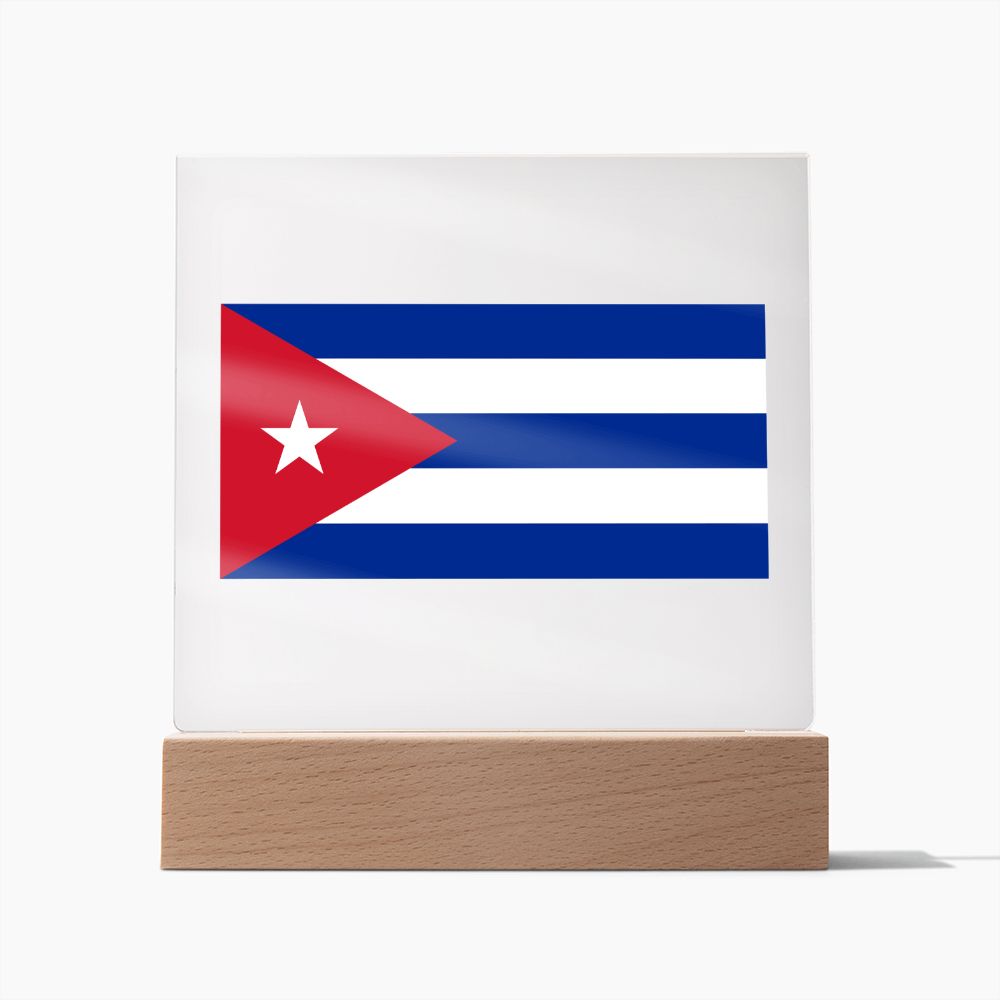 Cuban Flag - Square Acrylic Plaque