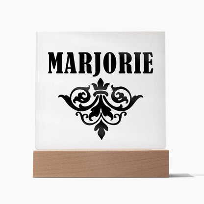 Marjorie v01 - Square Acrylic Plaque