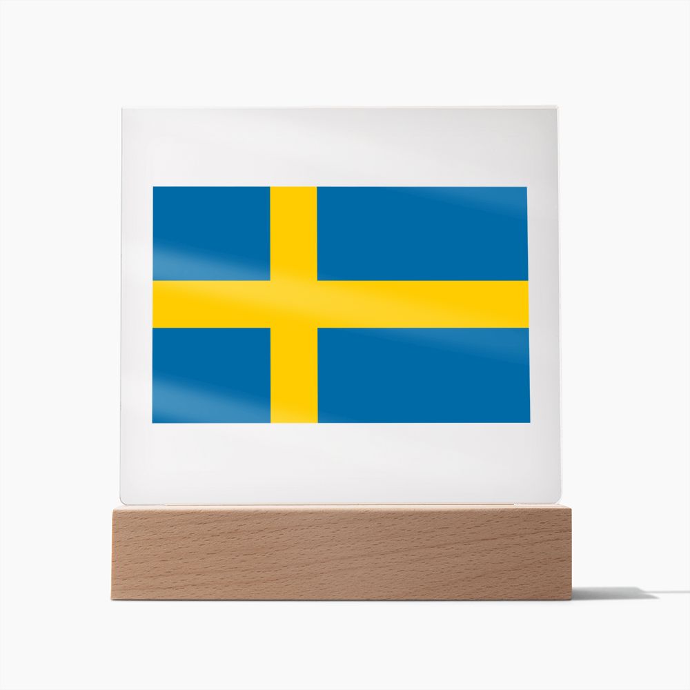 Swedish Flag - Square Acrylic Plaque