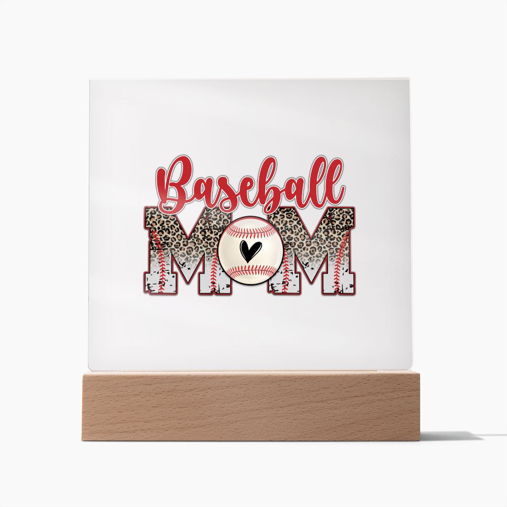 Baseball Mom - Square Acrylic Plaque