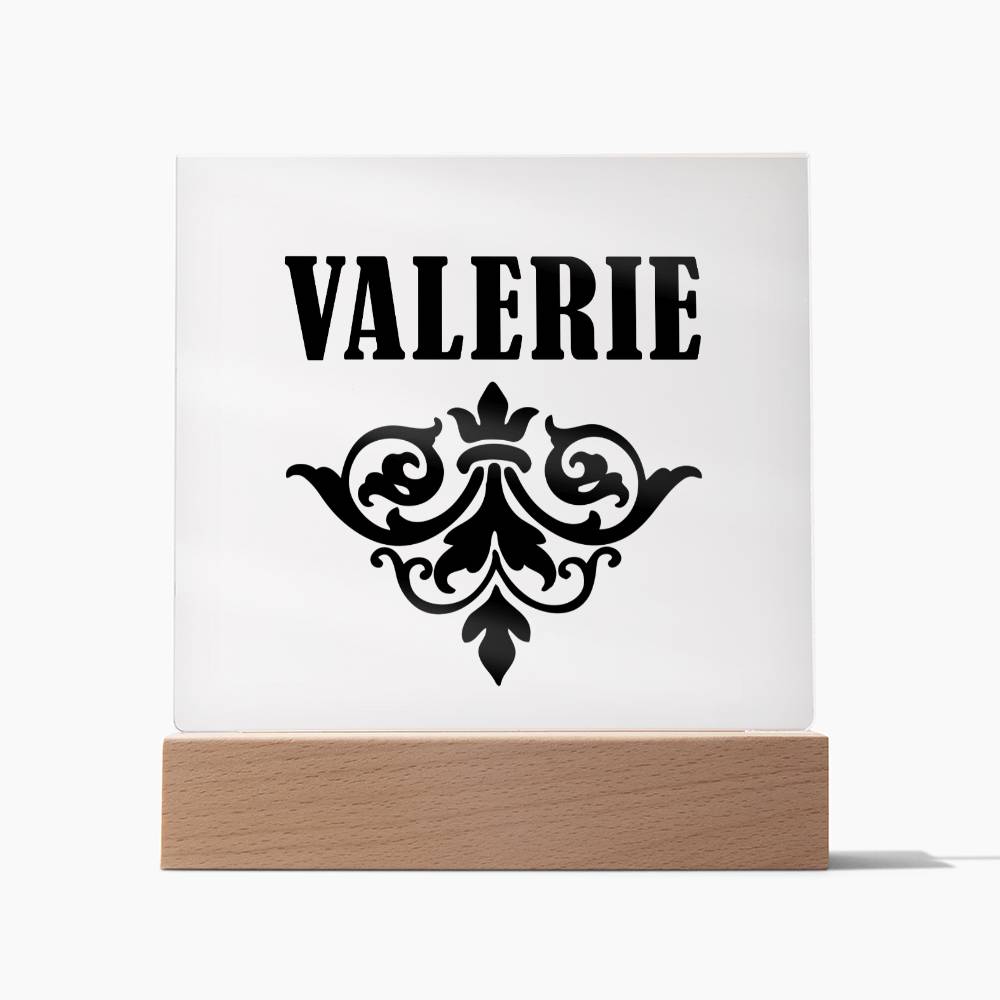 Valerie v01 - Square Acrylic Plaque