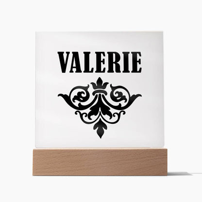 Valerie v01 - Square Acrylic Plaque
