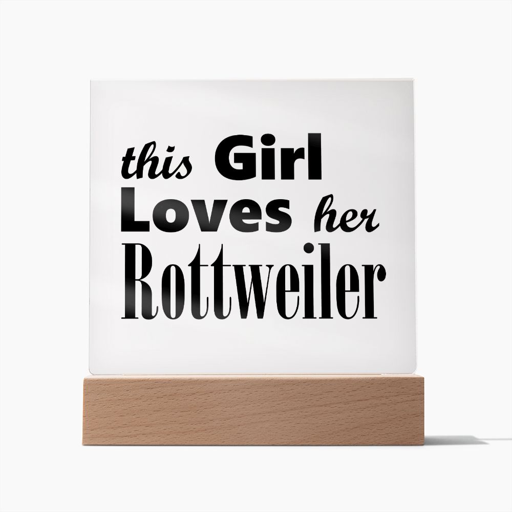 Rottweiler - Square Acrylic Plaque