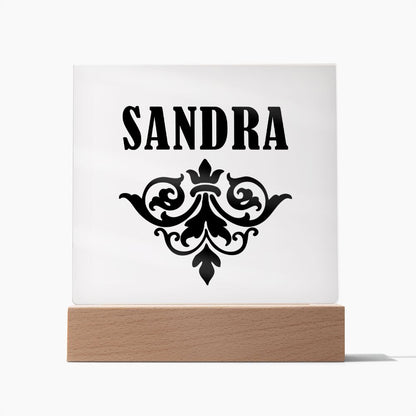 Sandra v01 - Square Acrylic Plaque