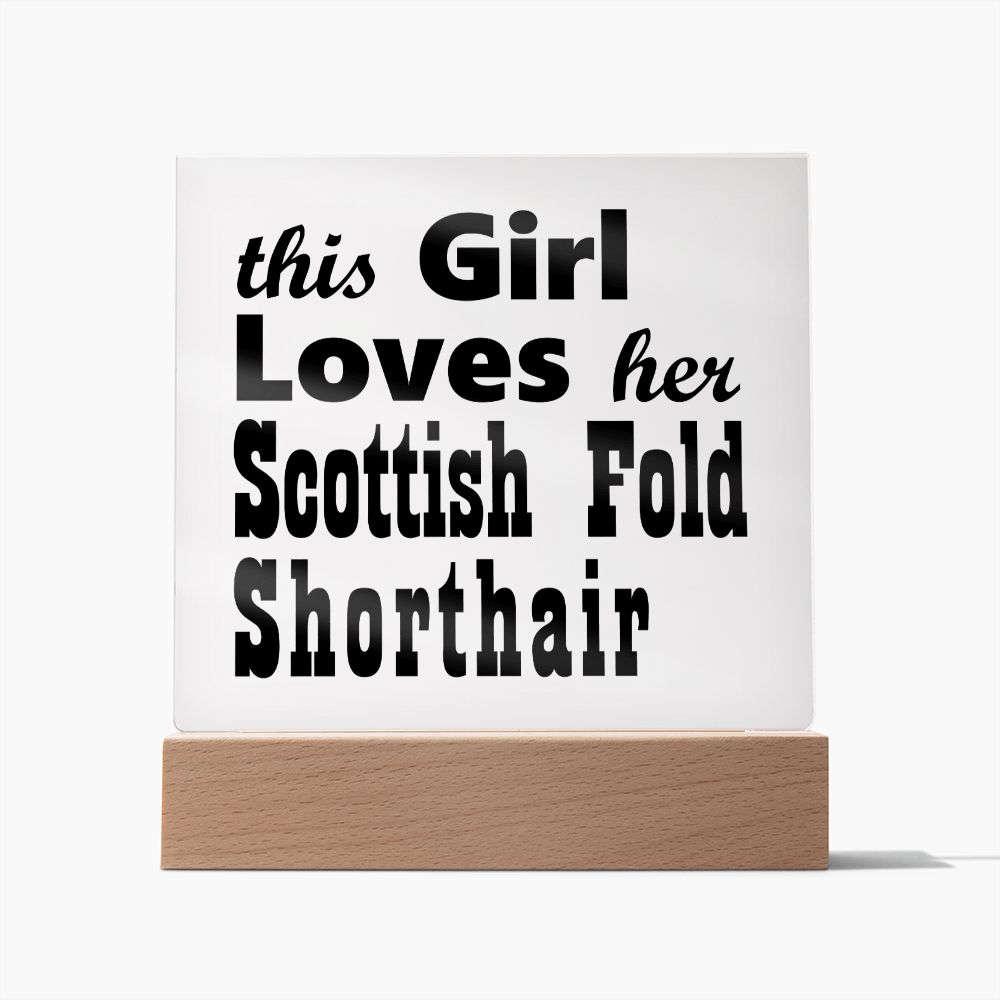 Scottish Fold Shorthair - Square Acrylic Plaque