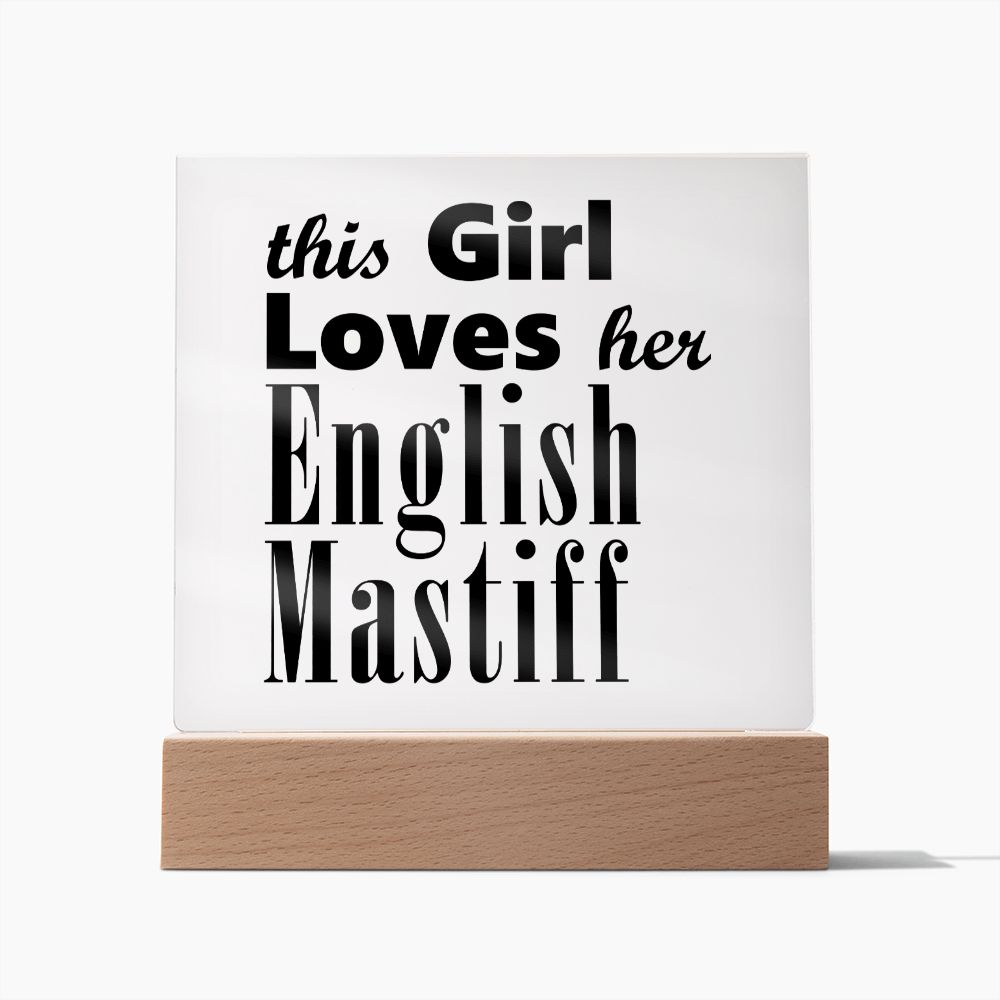 English Mastiff - Square Acrylic Plaque