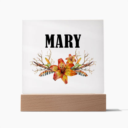 Mary v3 - Square Acrylic Plaque