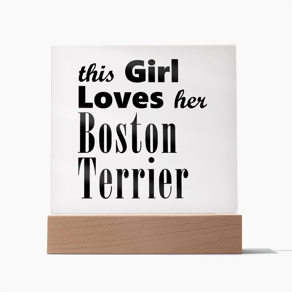 Boston Terrier - Square Acrylic Plaque