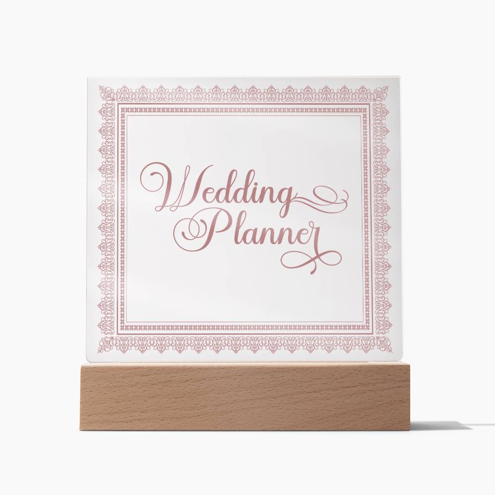 Wedding Planner (Rose) - Square Acrylic Plaque