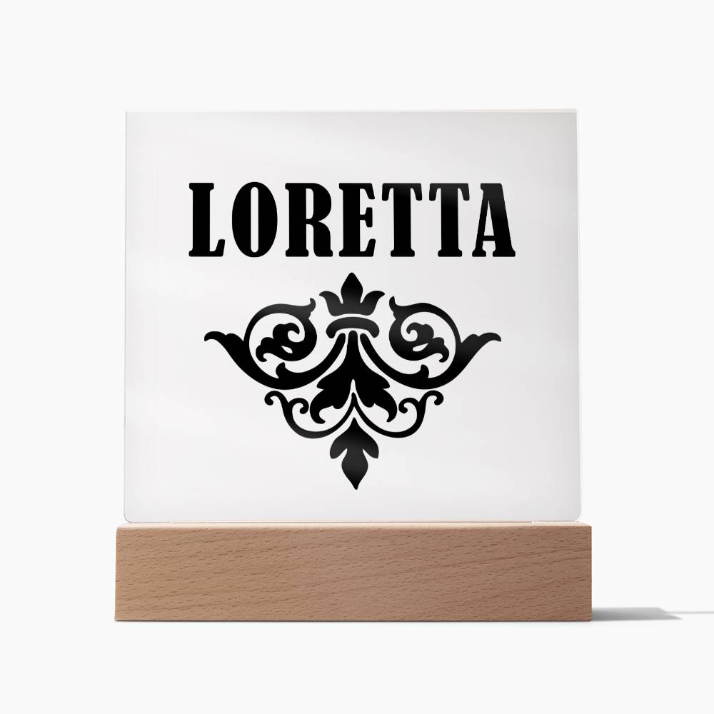 Loretta v01 - Square Acrylic Plaque