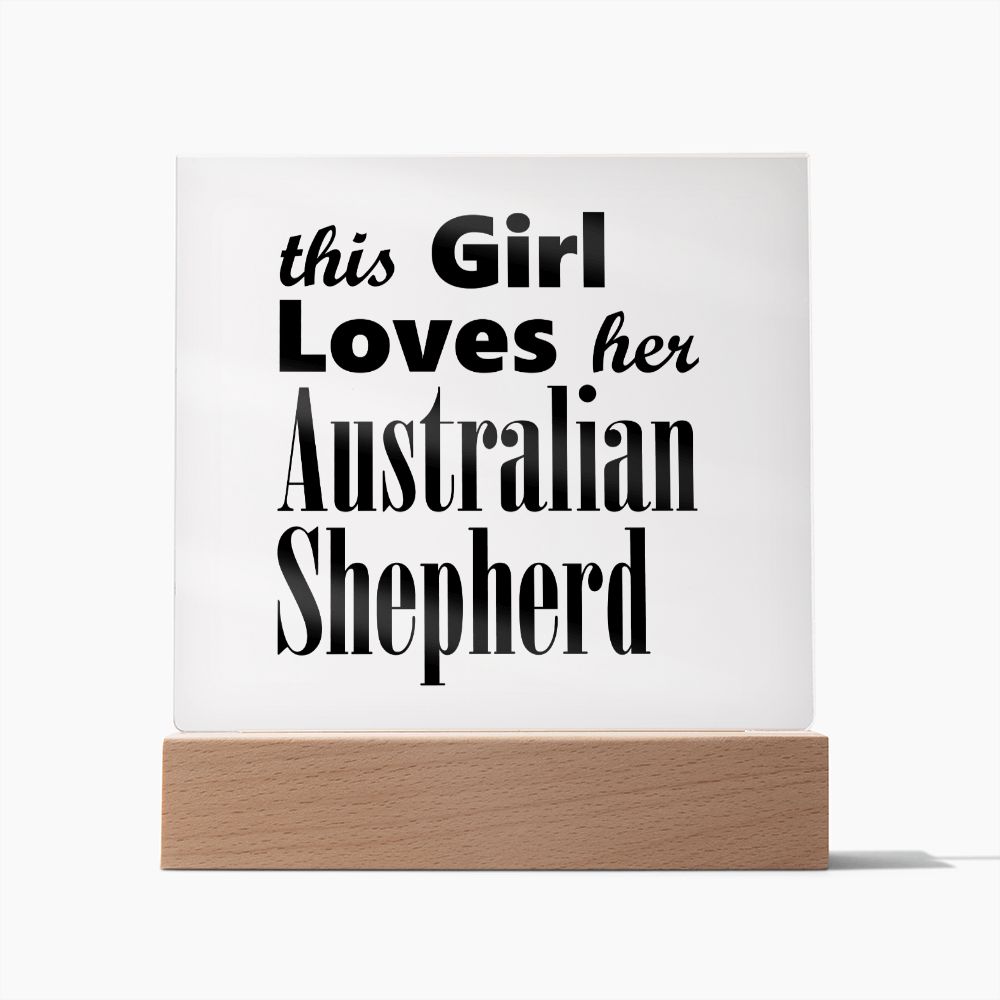 Australian Shepherd - Square Acrylic Plaque