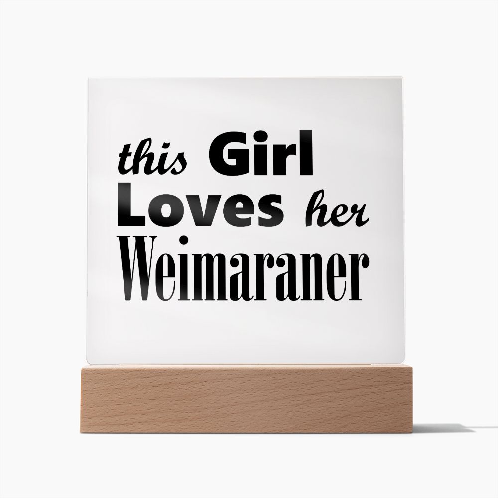 Weimaraner - Square Acrylic Plaque
