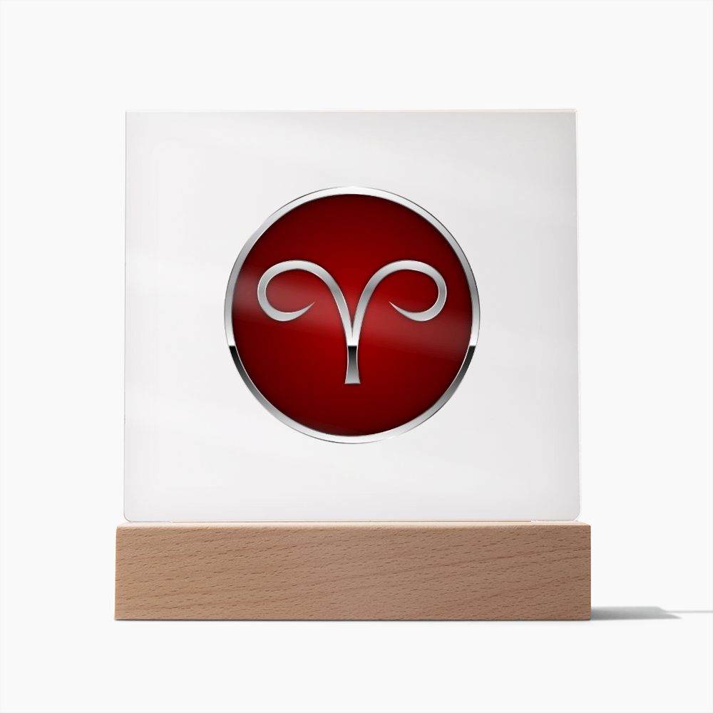 Zodiac Sign Aries v2 - Square Acrylic Plaque