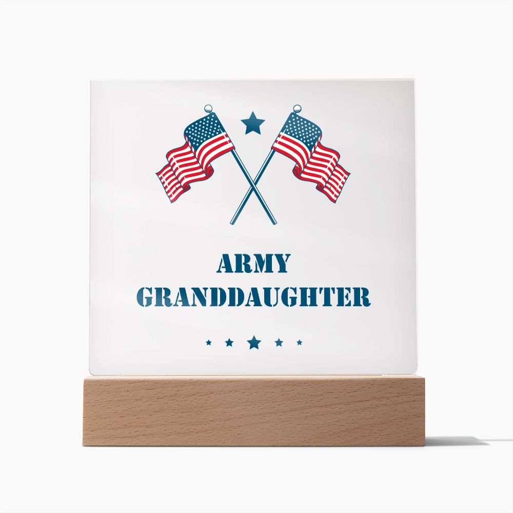 Army Granddaughter - Square Acrylic Plaque