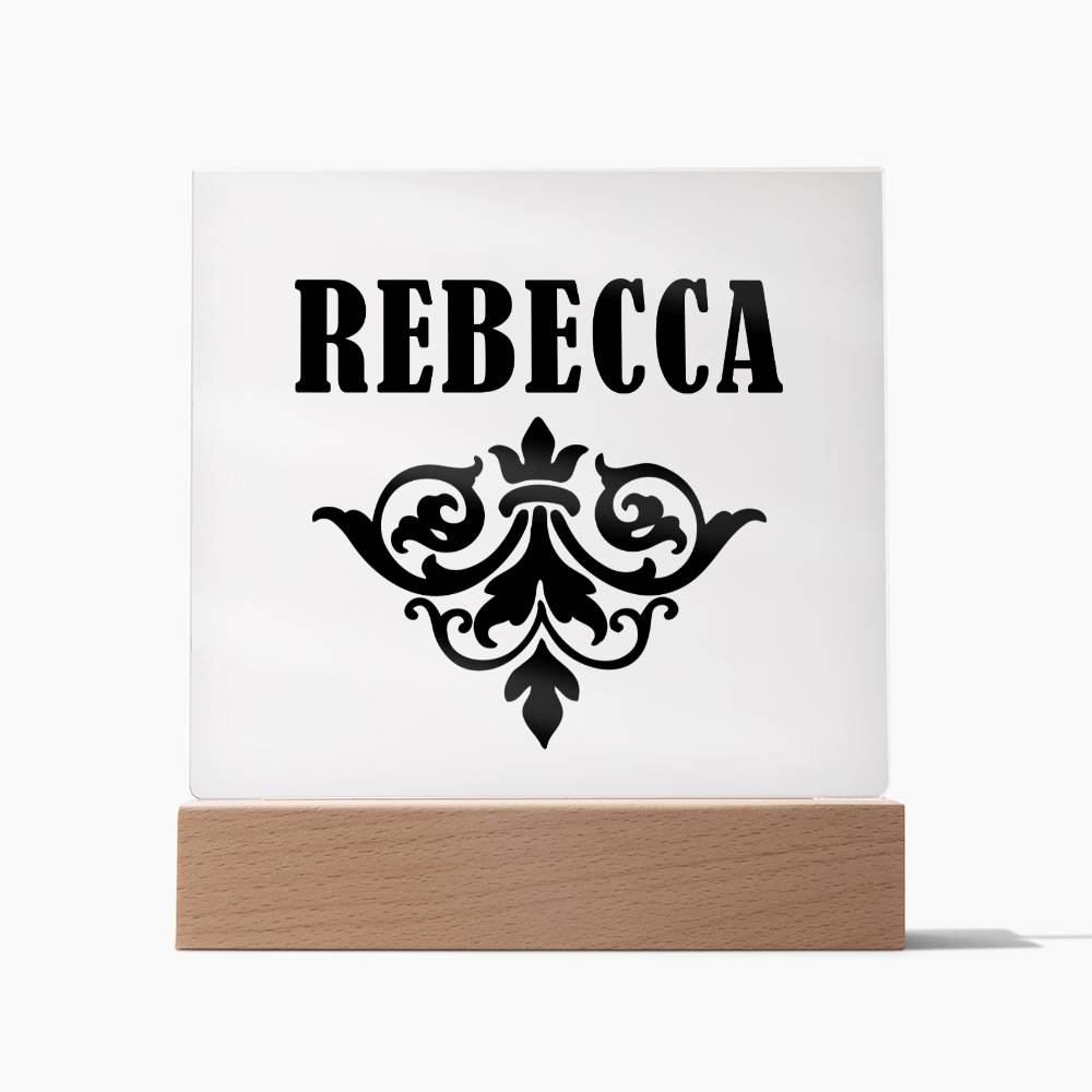 Rebecca v01 - Square Acrylic Plaque