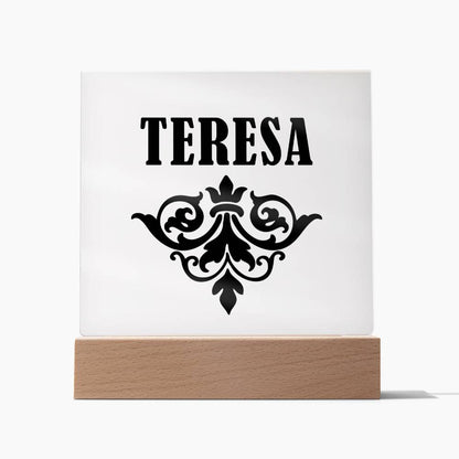 Teresa v01 - Square Acrylic Plaque