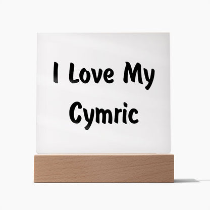 Love My Cymric - Square Acrylic Plaque