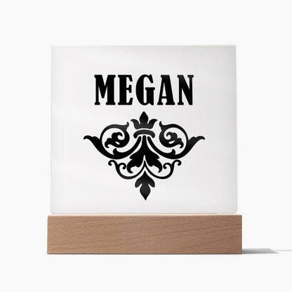 Megan v01 - Square Acrylic Plaque