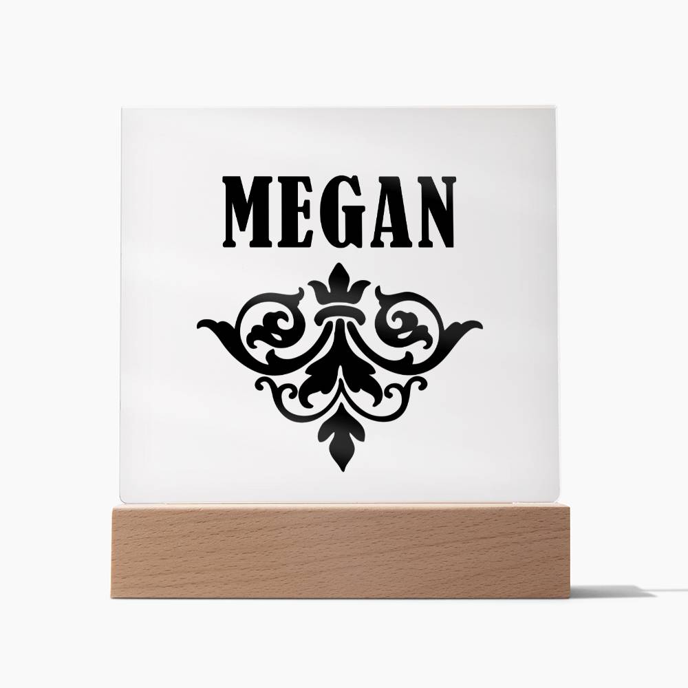 Megan v01 - Square Acrylic Plaque
