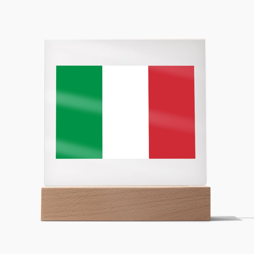 Italian Flag - Square Acrylic Plaque