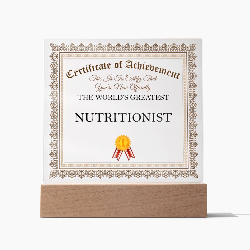 World's Greatest Nutritionist - Square Acrylic Plaque