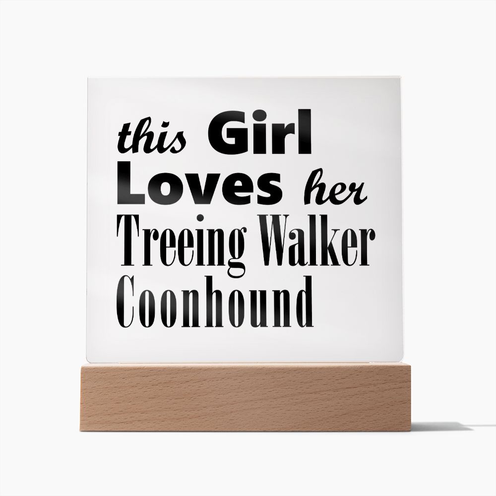 Treeing Walker Coonhound - Square Acrylic Plaque