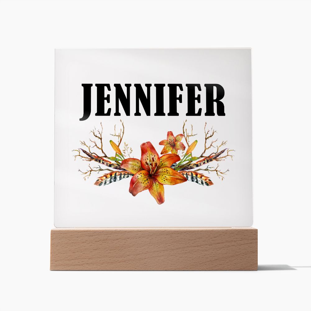 Jennifer v3 - Square Acrylic Plaque