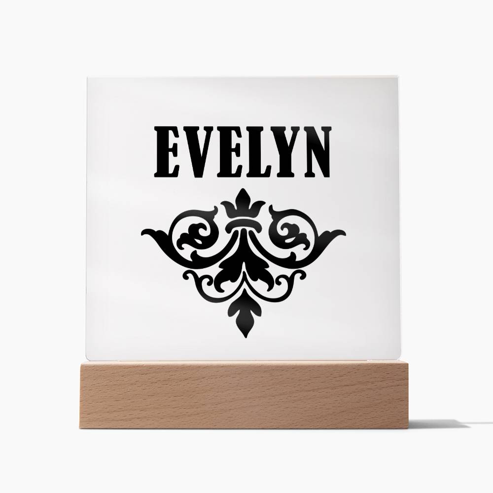 Evelyn v01 - Square Acrylic Plaque