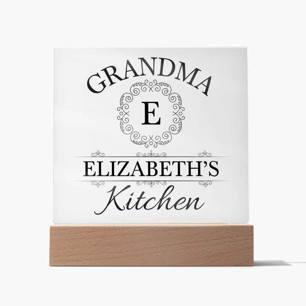 Grandma Elizabeth's Kitchen - Square Acrylic Plaque