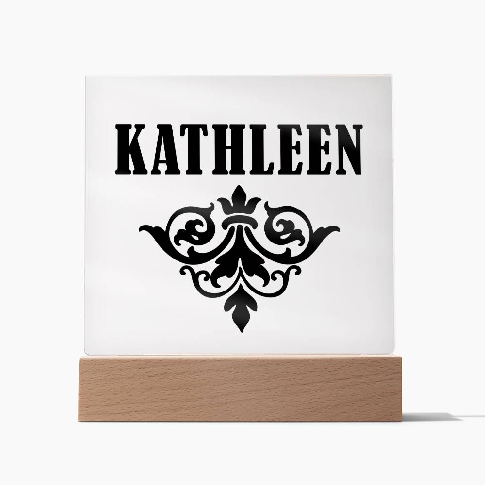 Kathleen v01 - Square Acrylic Plaque