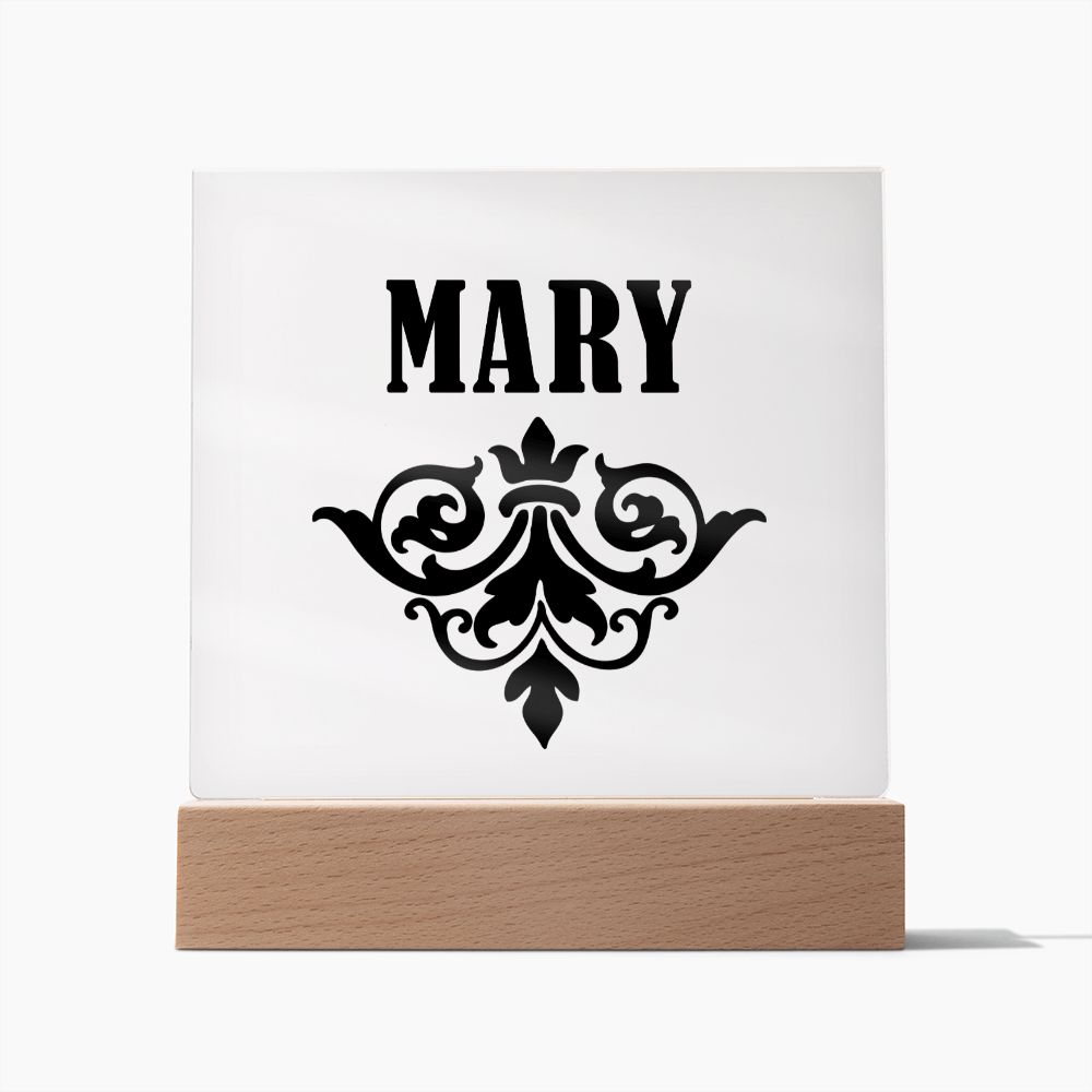 Mary v01 - Square Acrylic Plaque