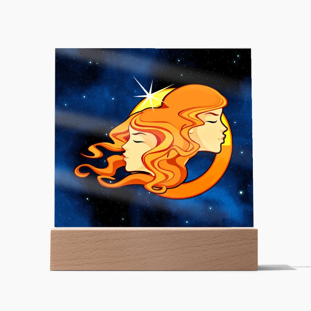 Zodiac Sign Gemini - Square Acrylic Plaque