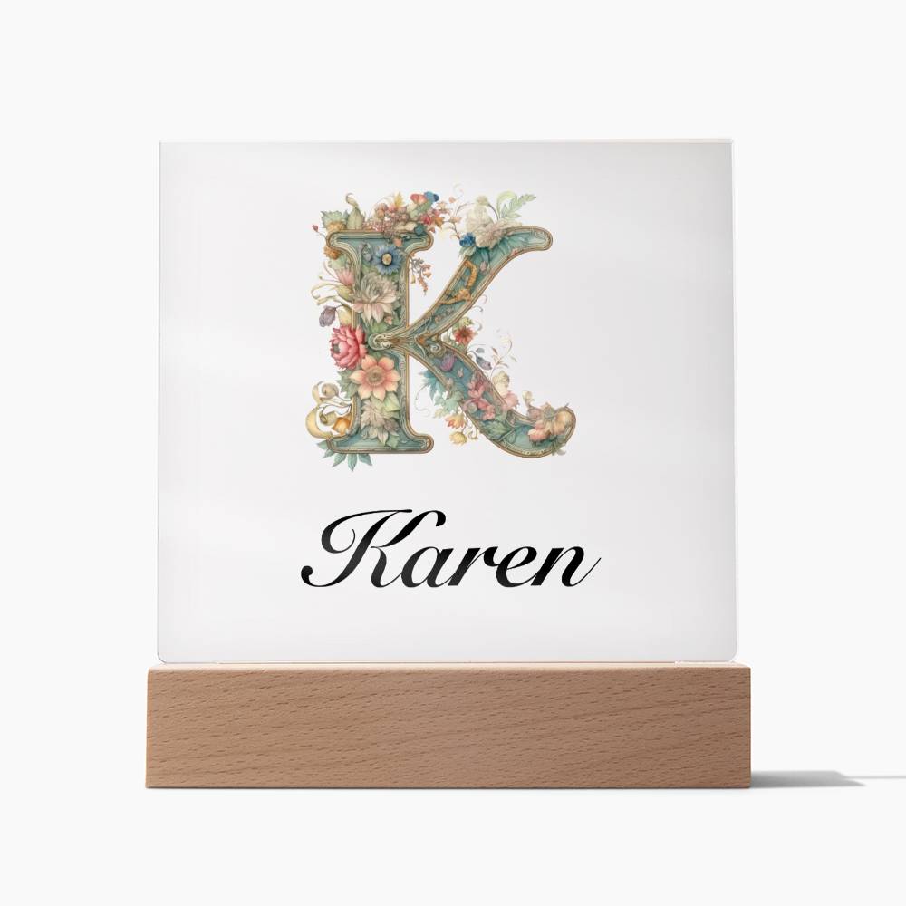 Karen 01 - Square Acrylic Plaque