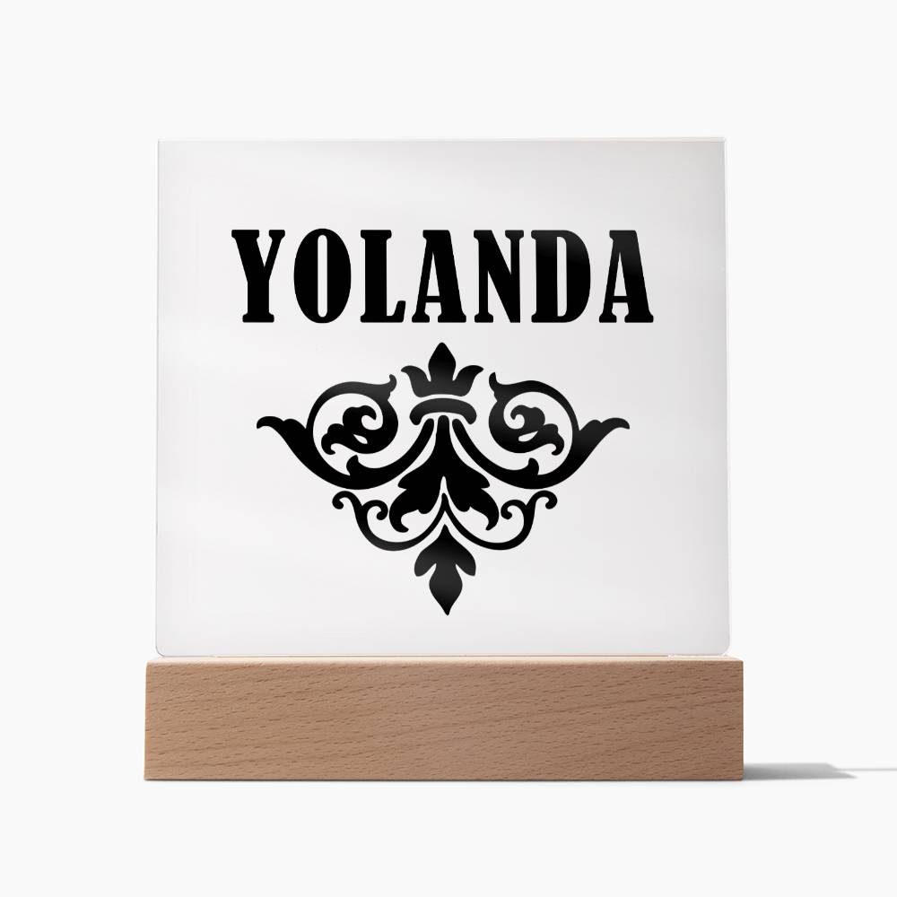 Yolanda v01 - Square Acrylic Plaque