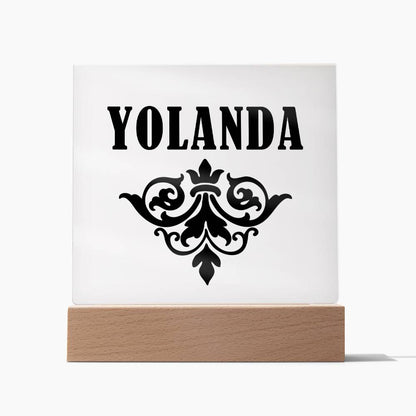 Yolanda v01 - Square Acrylic Plaque