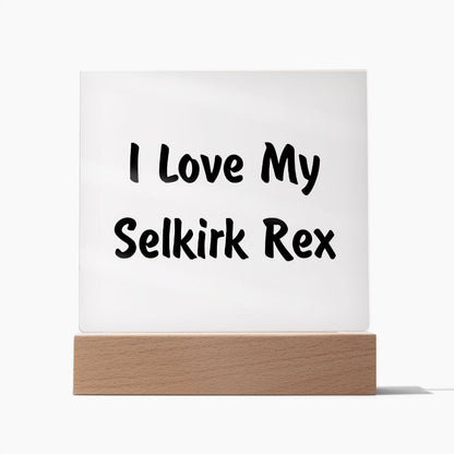 Love My Selkirk Rex - Square Acrylic Plaque