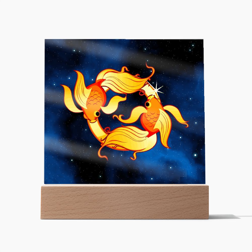 Zodiac Sign Pisces - Square Acrylic Plaque