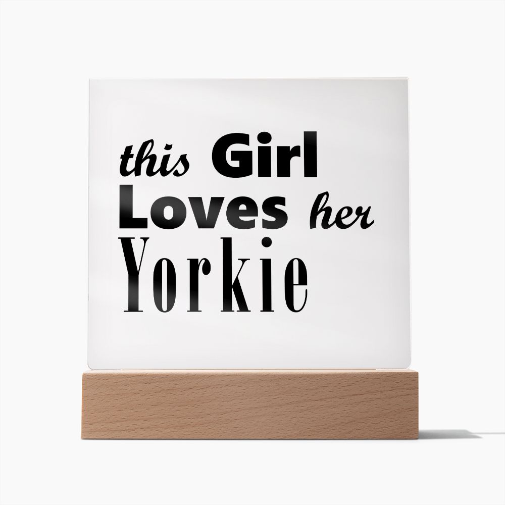 Yorkie - Square Acrylic Plaque