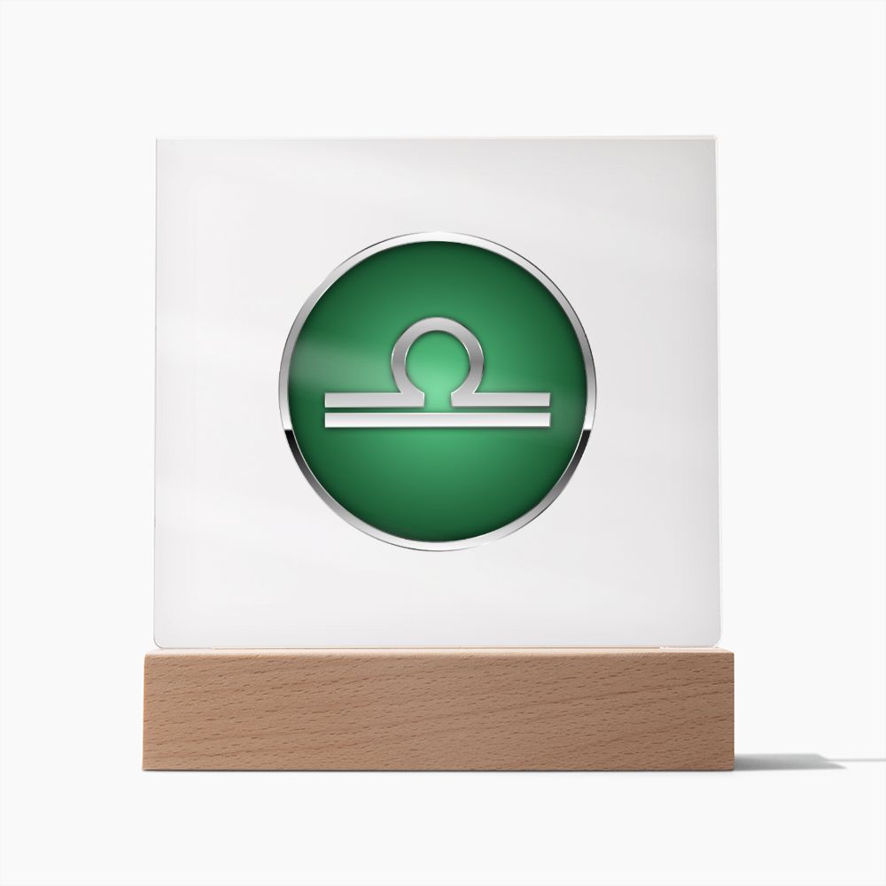 Zodiac Sign Libra v2 - Square Acrylic Plaque