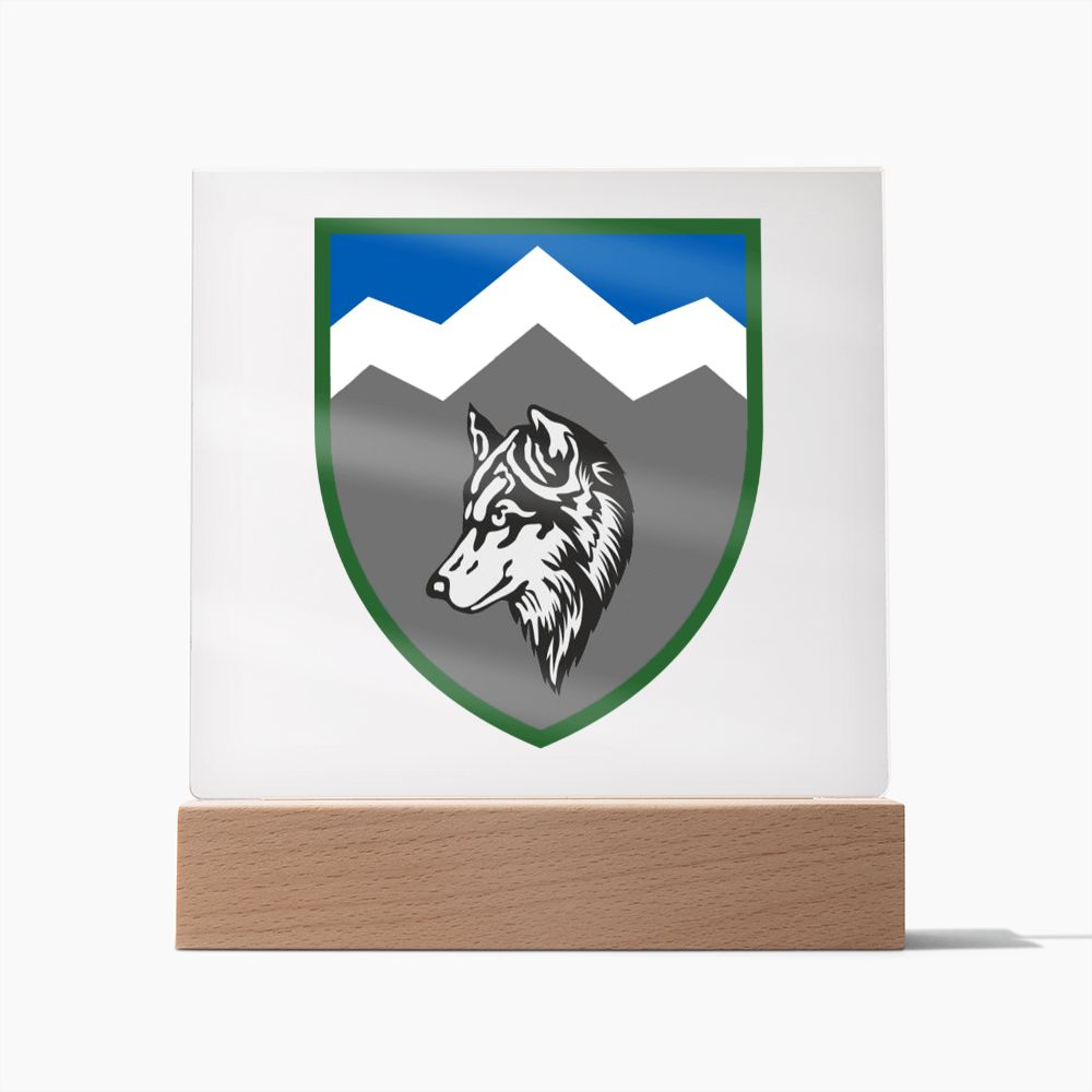 8th Mountain Assault Battalion (Ukraine) - Square Acrylic Plaque