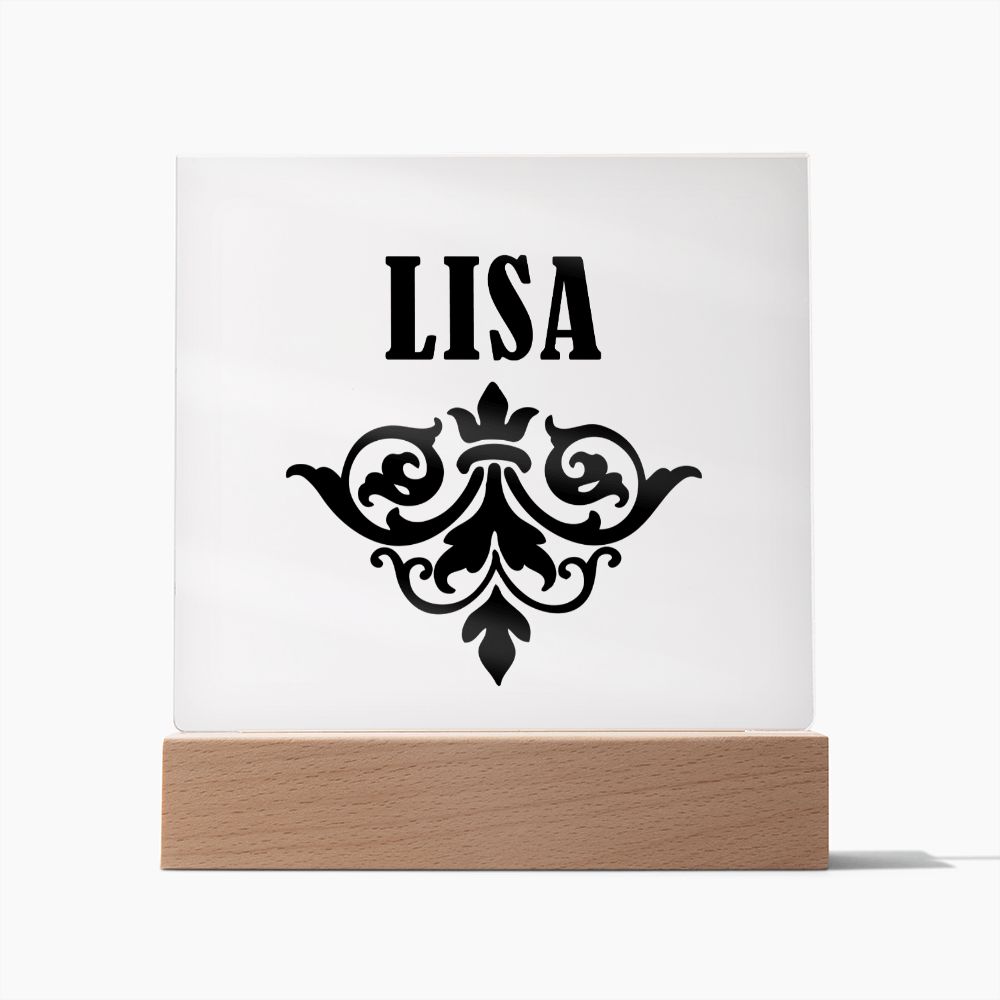 Lisa v01 - Square Acrylic Plaque
