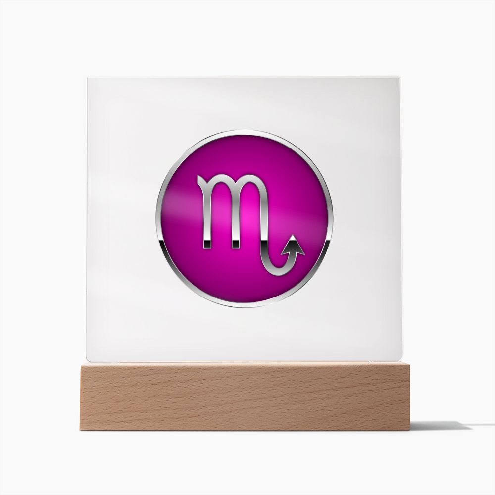 Zodiac Sign Scorpio v2 - Square Acrylic Plaque