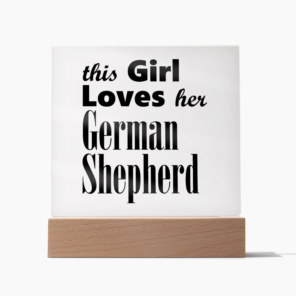 German Shepherd - Square Acrylic Plaque
